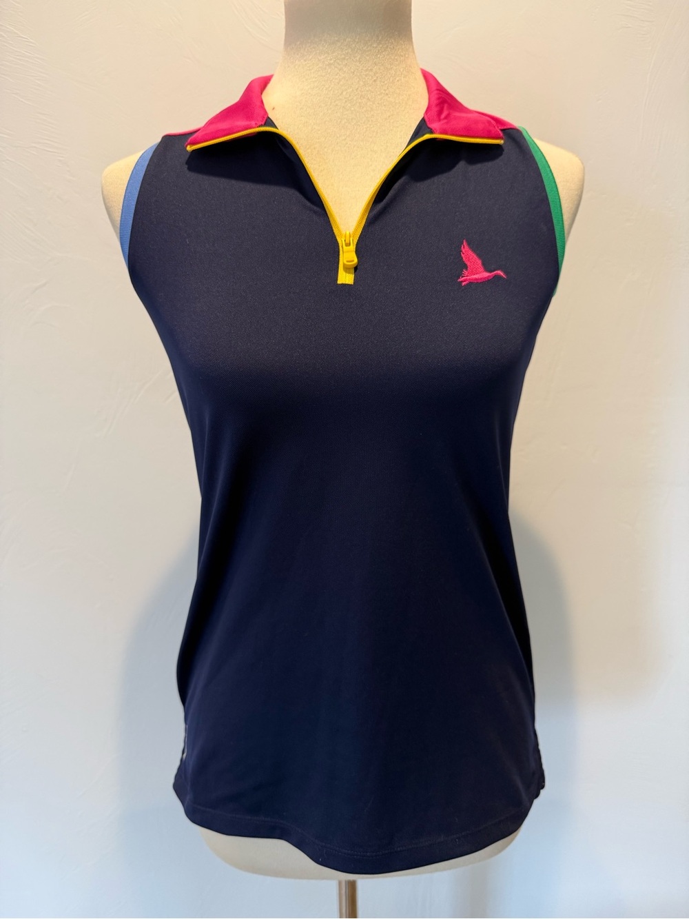RLX Ralph Lauren Women's Sleeveless Quarter-Zip Polo Shirt